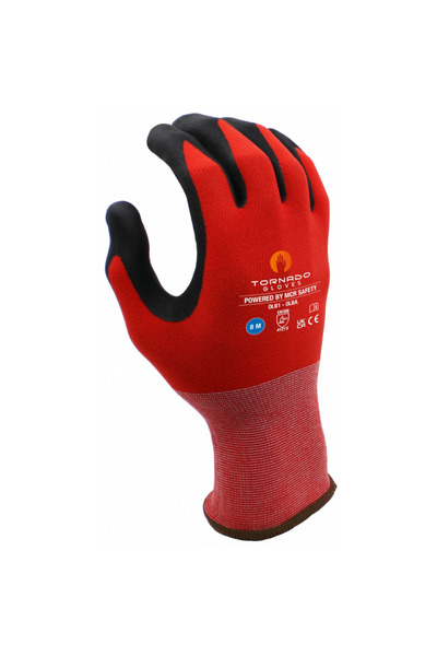 Mcr Manusi protectie, din nailon, spandex/nitril spumat, EN 388 (4121X), EN 4...