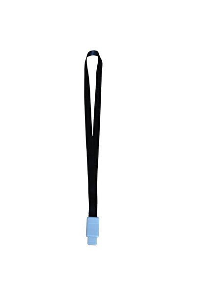 Kejea Lanyard textil, 15mm latime,clip retractabil, - negru
