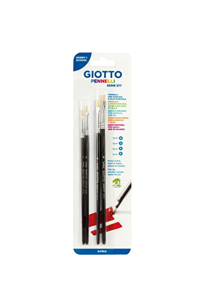 Giotto Set 4 pensule/blister (nr.0-2-4-6),