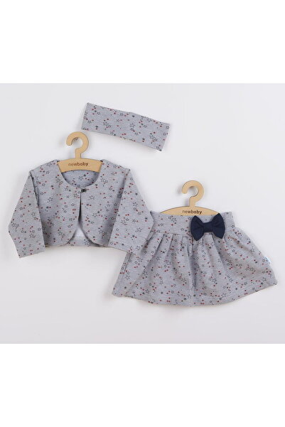 NEW BABY SHOP Set fetițe 3 piese Emma pentru bebeluși, mărimea 68 (4-6 luni)