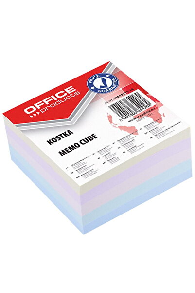 OFFICE products Paper cube 85x85x40mm, - assorted pastel colored paper