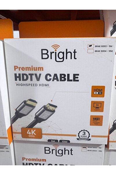 Bright 5m 4K 2.0 HD cable, black, fast and clear