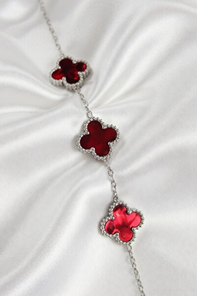 Jadem Gold 316L Stainless Steel Pearlescent Clover Women's Bracelet