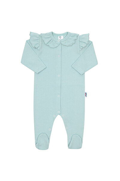 NEW BABY SHOP Baby Cotton Jumpsuit New Baby Stripes Ice Blue, size 86 (12-18m)