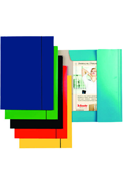 Esselte Mapa din carton plastifiat cu elastic, Economy - bleumarin