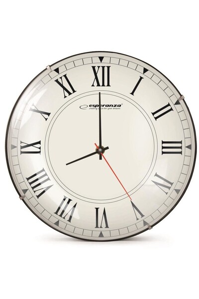 ESPERANZA Ceas de perete Retro fara rama Cifre Romane rotund 30 cm Roma