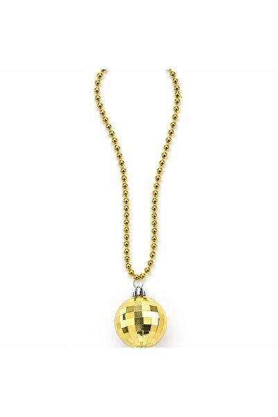 Skygo Retro Disco Ball Shaped 80S 90S Gold Color Plastic Pendant