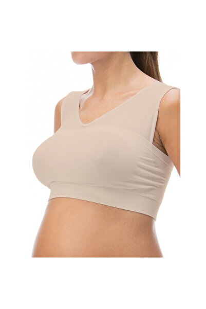 RELAXSAN Postpartum Nursing Bra 5700, Beige (Size: XL)