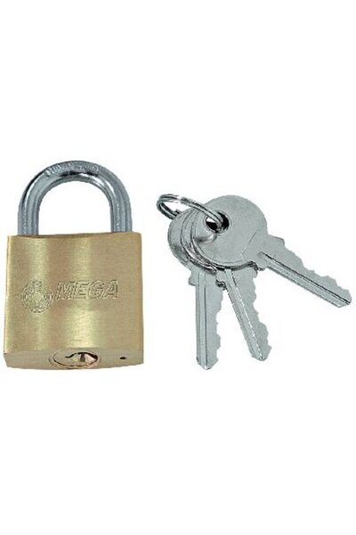 MEGA BRASS PADLOCK 63MM / BLISTER