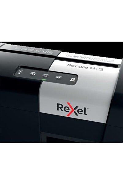 Rexel SECURE MC3, P5, micro-cut (particule), 3 coli, 10l, negru-arginti