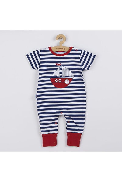 NEW BABY SHOP Boys summer jumpsuit New Baby Marine, size 56 (0-3m)