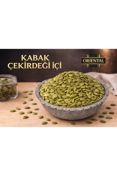 Oriental Kabak Çekirdeği İçi Jumbo boy -AAA kalite - Çiğ - Tuzsuz - 1 Kg