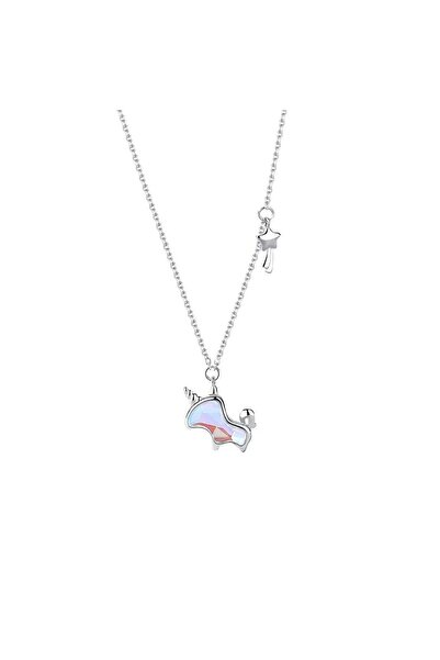 Generic Women's 925 Sterling Silver Necklace with Unicorn Design