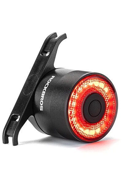 ROCKBROS Lampă spate pentru bicicletă Q3 cu sistem inteligent de oprire - neagră