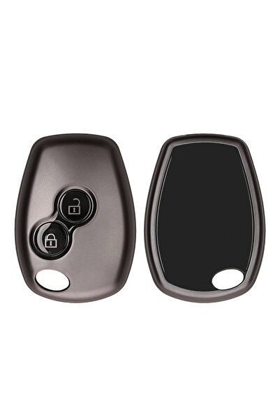 KWmobile Car Key Case for Dacia/Renault 2 Buttons, Grey/Black, Silicone, KWM0...