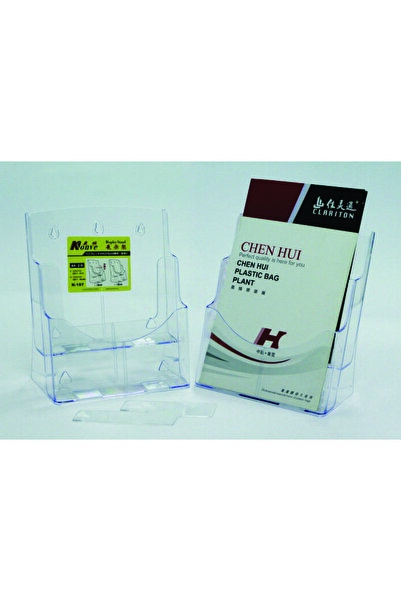 Kejea Display plastic pentru brosuri, de birou/perete, 2 x A4-portrait, - tra...