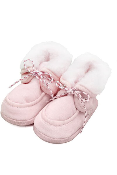 NEW BABY SHOP Ghetuțe de iarnă roz pentru bebeluși 3-6 m, mărimea 3-6 m