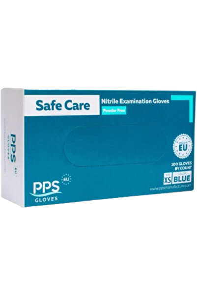 PPS Manusi nitril PPS, unica folosinta, 100 buc/cutie - albastre - marime XS