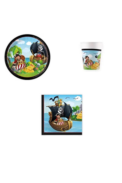 Procos 36-piece set of accessories for the Pirate Island children's party 33x...