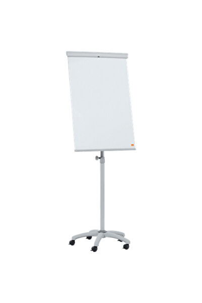 Nobo Essentials mobile flipchart, lacquered steel, magnetic, white