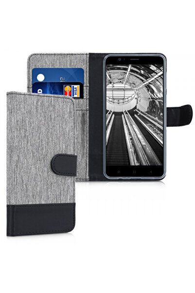 KWmobile Case for Elephone P8 Mini, Textile, Grey, 43075.22