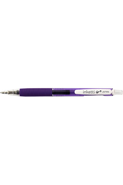 PENAC Pix cu gel Inketti, rubber grip, 0.5mm, corp violet transparent - scrie...