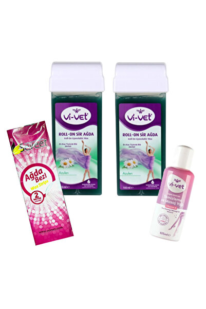 Vi-vet ROLL ON AĞDA SETİ 2Lİ AZULEN + TEMİZLEME YAĞI + AĞDA BEZİ
