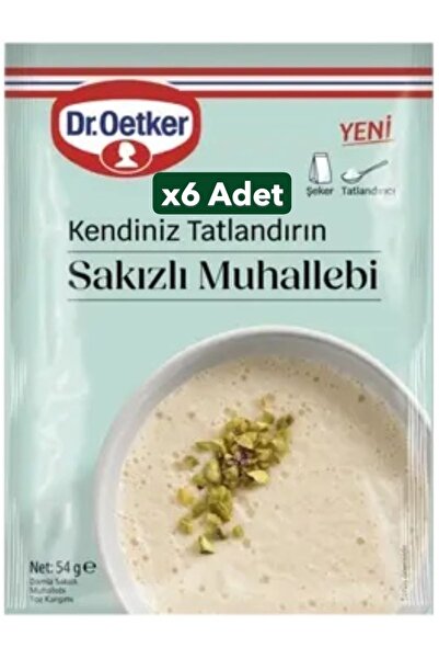 x 6 Adet Kendiniz Tatlandırın Sakızlı Muhallebi 54 gr