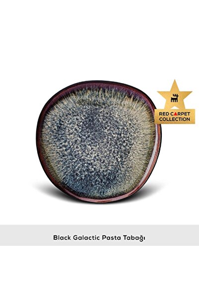 shop Karaca Red Carpet Collection Galactic Siyah Pasta Tabağı 21,5x21x2,5 cm