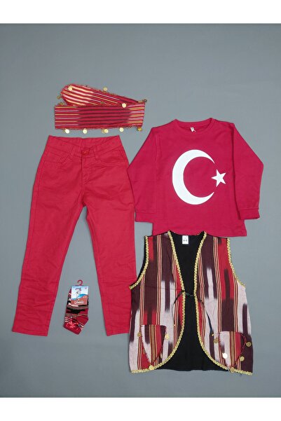 keşancım 23 NİSANA ÖZEL KIZ ÇOCUK KEŞAN YELEKLİ TAKIM