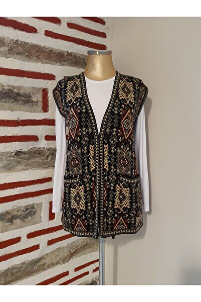 NACAR STYLİSH Anneler Günütriko Kilim Desen Model Yelek
