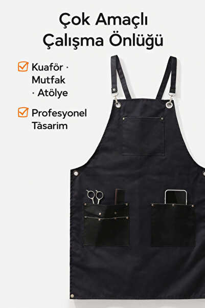 GROVİNG HAİR Profesyonel Çok Amaçlı Çalışma Önlüğü Kuaför Barista Mutfak Atöl...