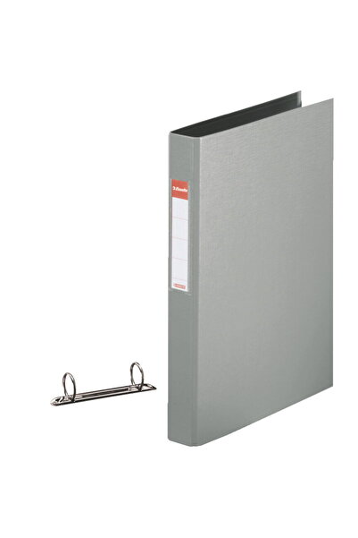 Esselte Caiet mecanic A4, plastifiat PP, 2 inele, Standard - gri