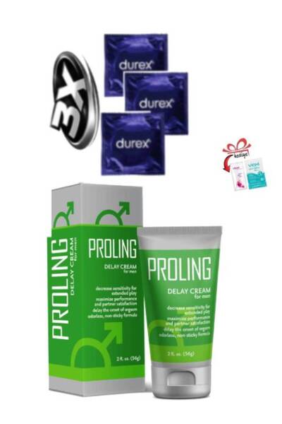 Durex Maraton 3'lü Geciktiricili Prezeravatif Erkek Bakım Krem 56 ml+Tayt (M)