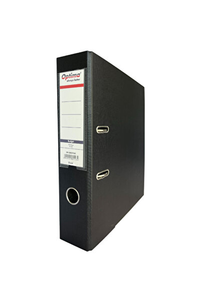 Optima Biblioraft A4, plastifiat PP/paper, margine metalica, 75 mm, Budget - ...