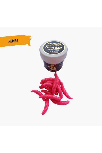 Renat Trout Bait Peynir Kokulu Silikon Kurtçuk Alabalık Yemi – Pembe