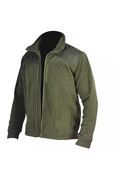DEDRA EXIM Fleece sweatshirt with inserts 280g/m2, size L, army green color
