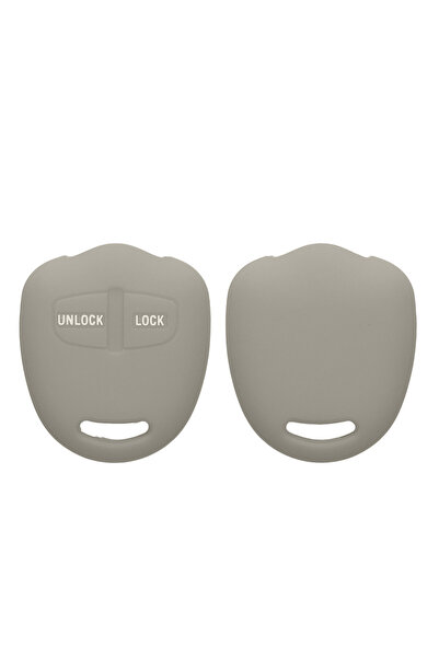 KWmobile Car Key Cover for Mitsubishi 2 Buttons, Grey, Silicone, KWM000008JC004C