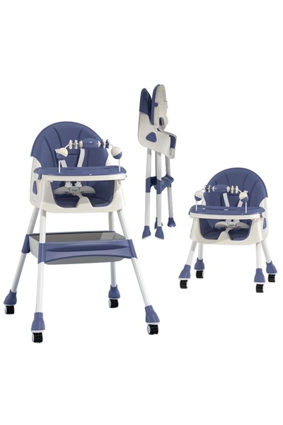 My modern game كرسي طعام أطفال قابل للطي – كرسي تغذية متعدد الوضعيات مع إمالة...