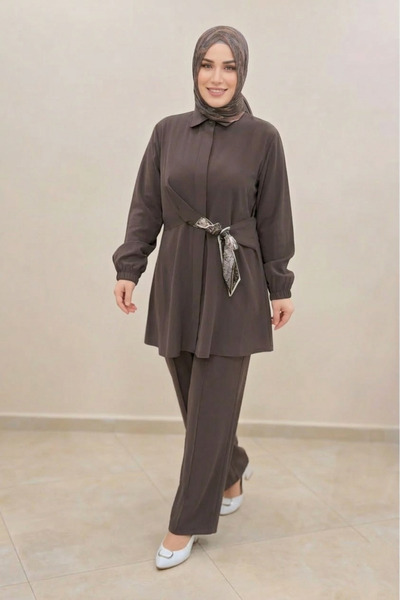 Safgiyim44 Silk Kupra Set - Brown