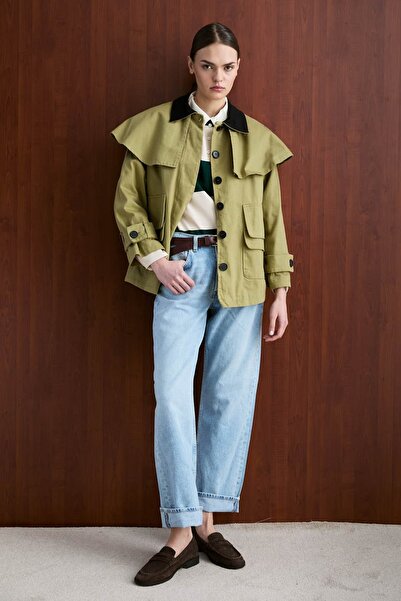 mavi limon Pelerinli Parka