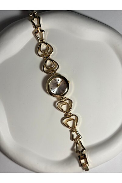 Mihristore ساعة يد نسائية على شكل قلب ذهبي هدية للنساء