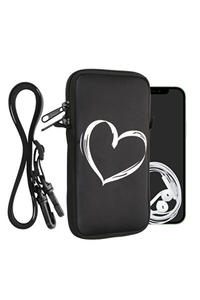 KWmobile Universal Case Size XL - 6.8 inch, Neoprene, Black/White, 58701.4.02