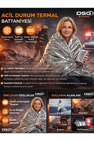 online shopping dsg store Acil Durum Battaniyesi Termal Isı Koruyucu Battaniy...