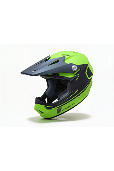 Asistan KS-05 Freestyle / Downhill Full Face Yeşil Bisiklet Kaskı M (57-58 cm)