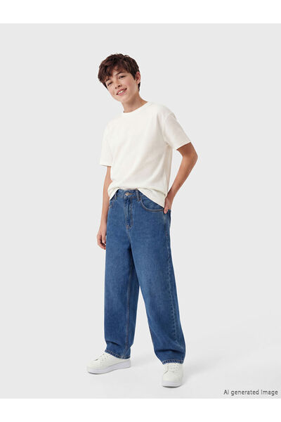 LC Waikiki Rmz Gi̇yi̇m Farkiyla Relaxed Fit Boys' Jean Pants