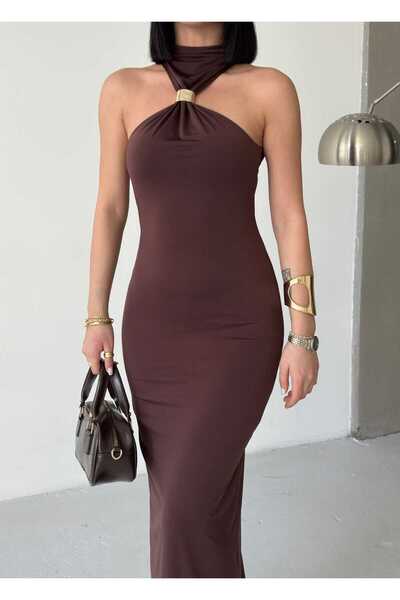 aytenli Decolteu încrucișat vertical Accesorii Închidere cu fermoar la spate ...