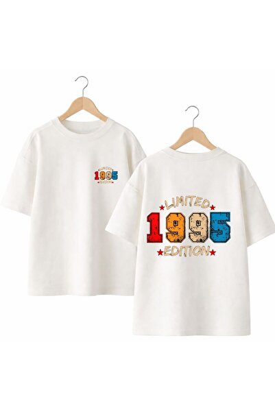playwear Lımıdet 1995 تي شيرت برقبة دائرية وطباعة على الظهر والصدر مطبوع 100%...