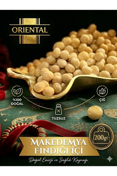 Oriental Makedemya Fındığı İçi - Tuzsuz - Çiğ - 200 gr
