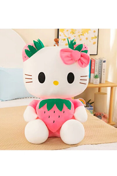 düşler oyuncak dünyası Hello Kitty Çilekli Pelüş Figür 30 cm - Kaliteli Yumuş...